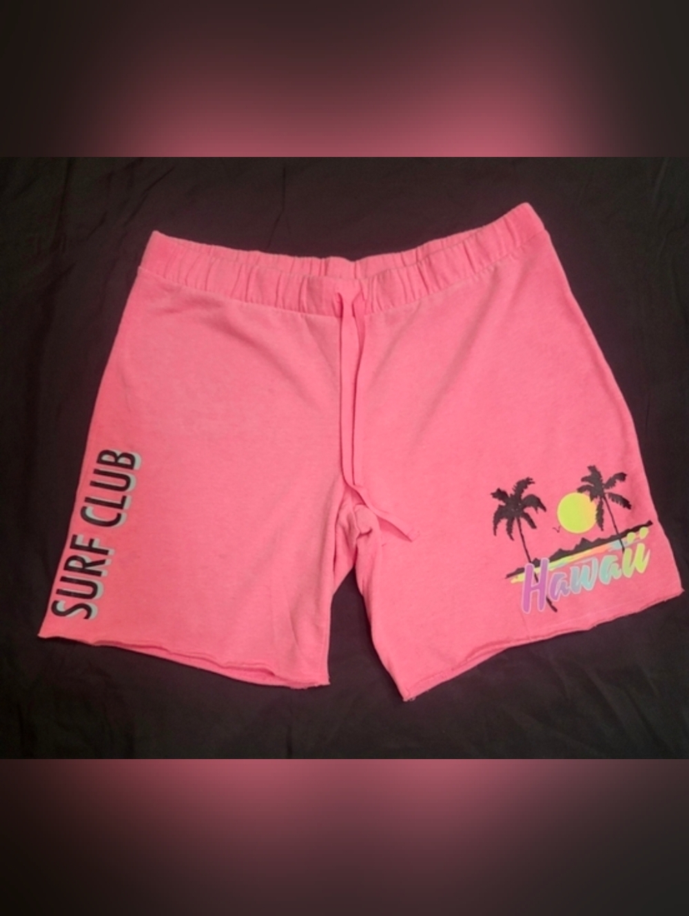 No Boundaries Surf Club Hawaii Pink Shorts Women Size XL (15-17)